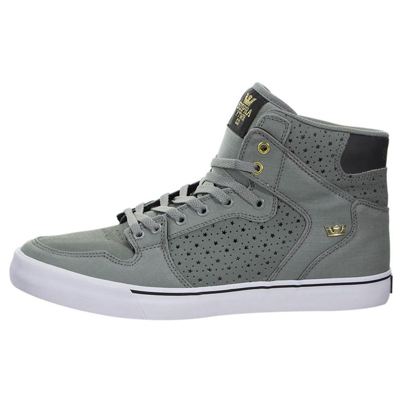 Supra VAIDER Sneaker High Damen Grau Schwarz Lagerverkauf UGVYL8649